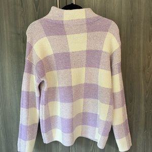 Christian Seriano purple plaid sweater